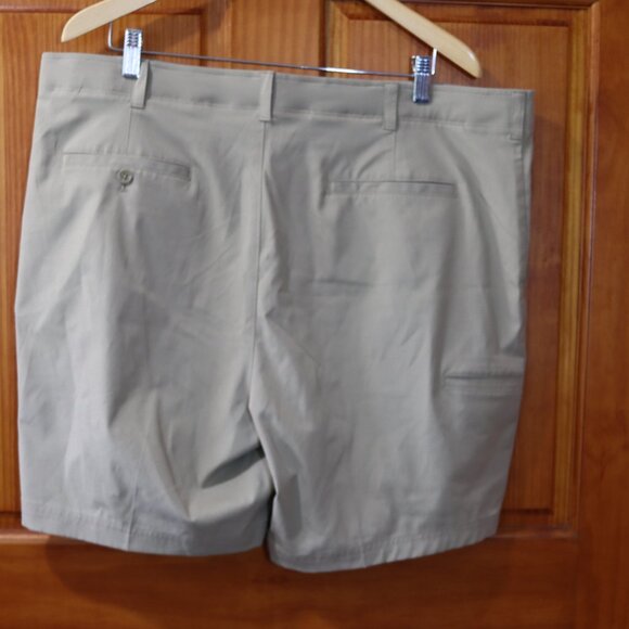Nicklaus Mens Gray Khaki Flat Front Shorts 40 - Picture 5 of 8